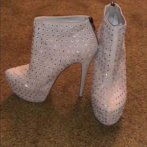 Taupe Sparkle Heel Bootie